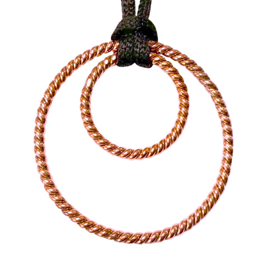 Double Sacred Cubit Tensor Ring Necklace